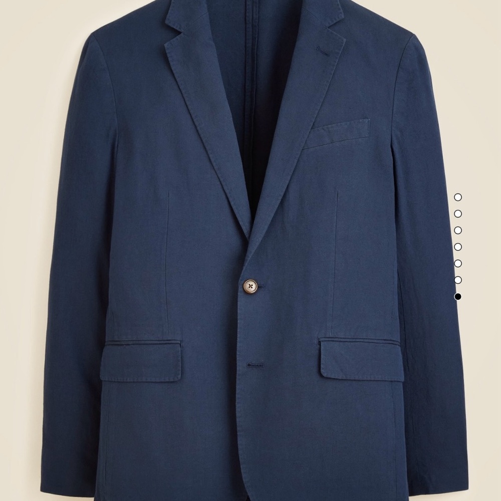 Ludlow (slim-fit) Linen Navy Blazer